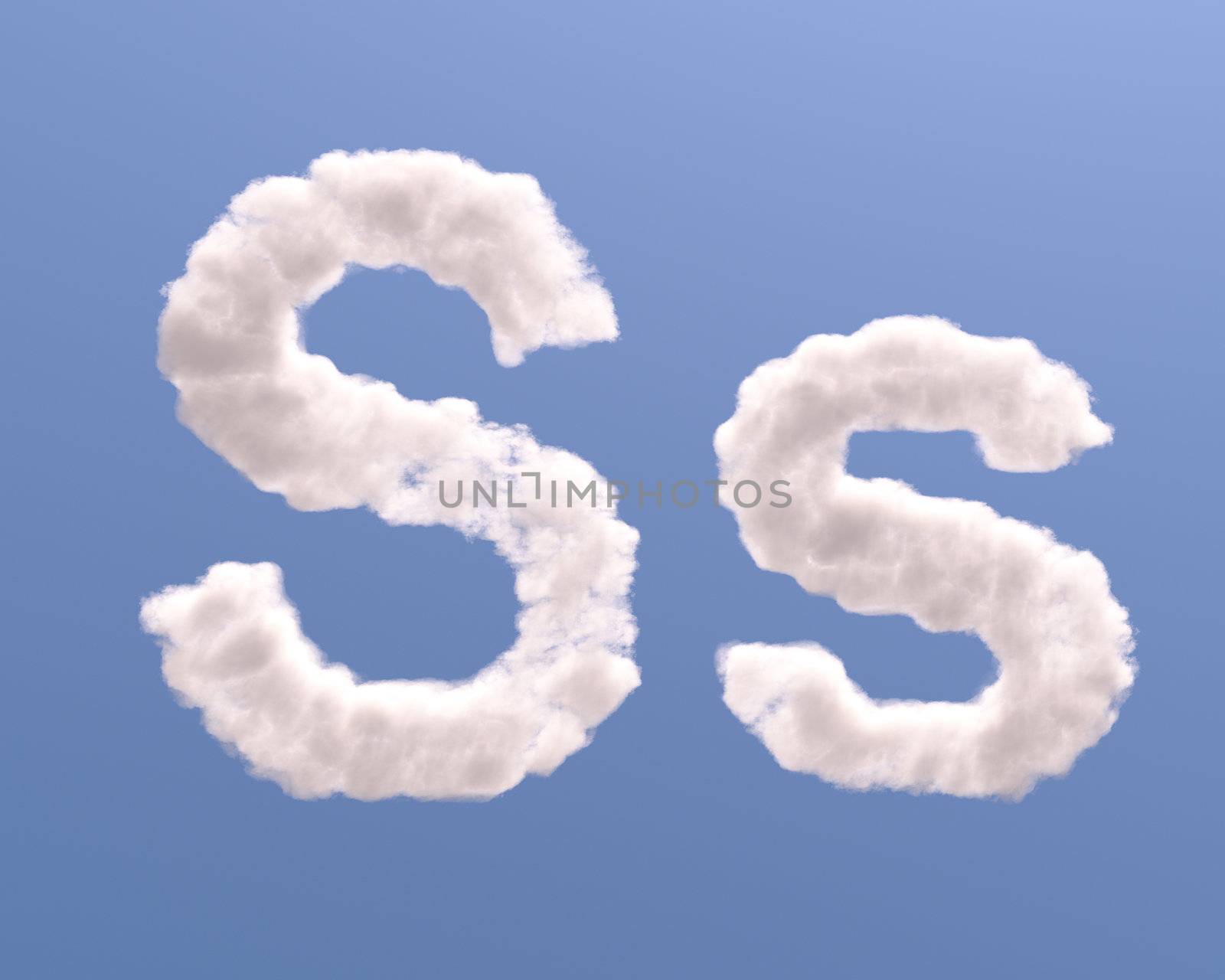 Letter S cloud shape by Zelfit