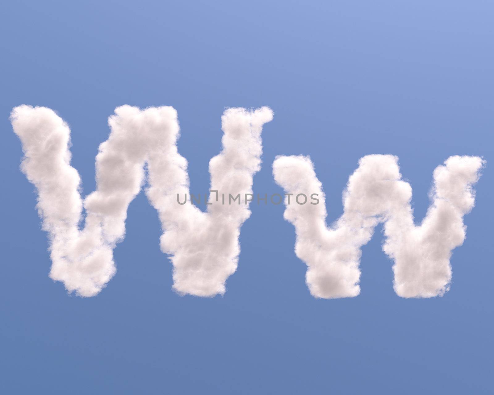 Letter W cloud shape by Zelfit