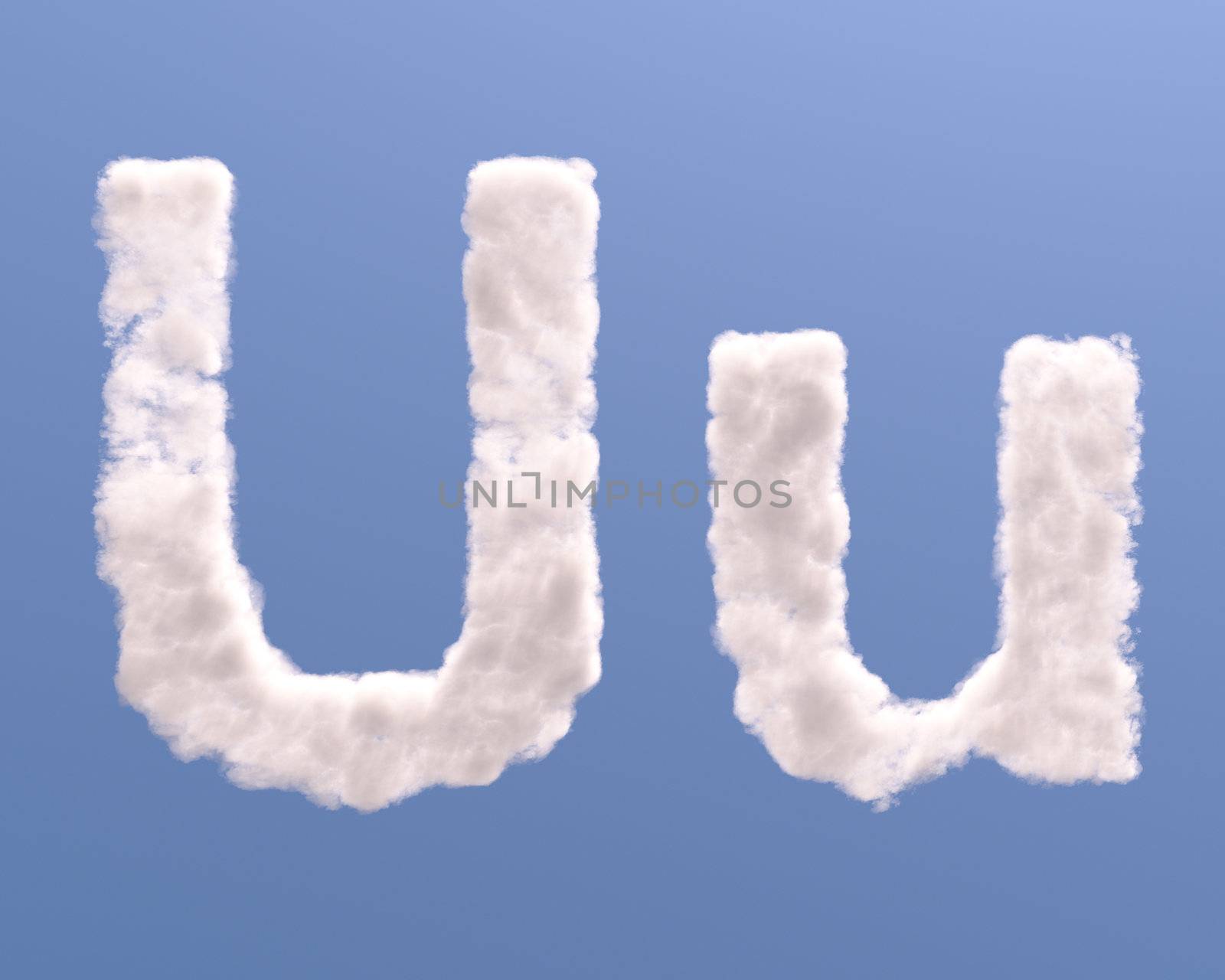 Letter U cloud shape by Zelfit