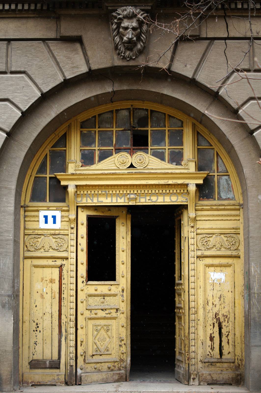Art-Nouveau facade in Tbilisi Old town, Republic of Georgia