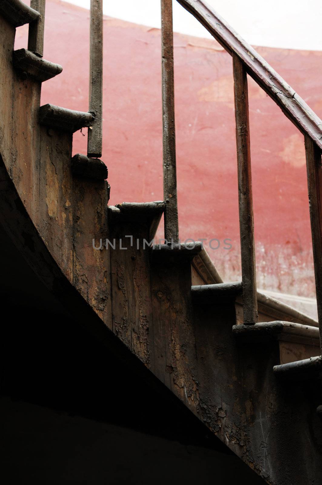 Old staircase in Tbilisi houses of 18-19 centuries, Republic of Georgia
