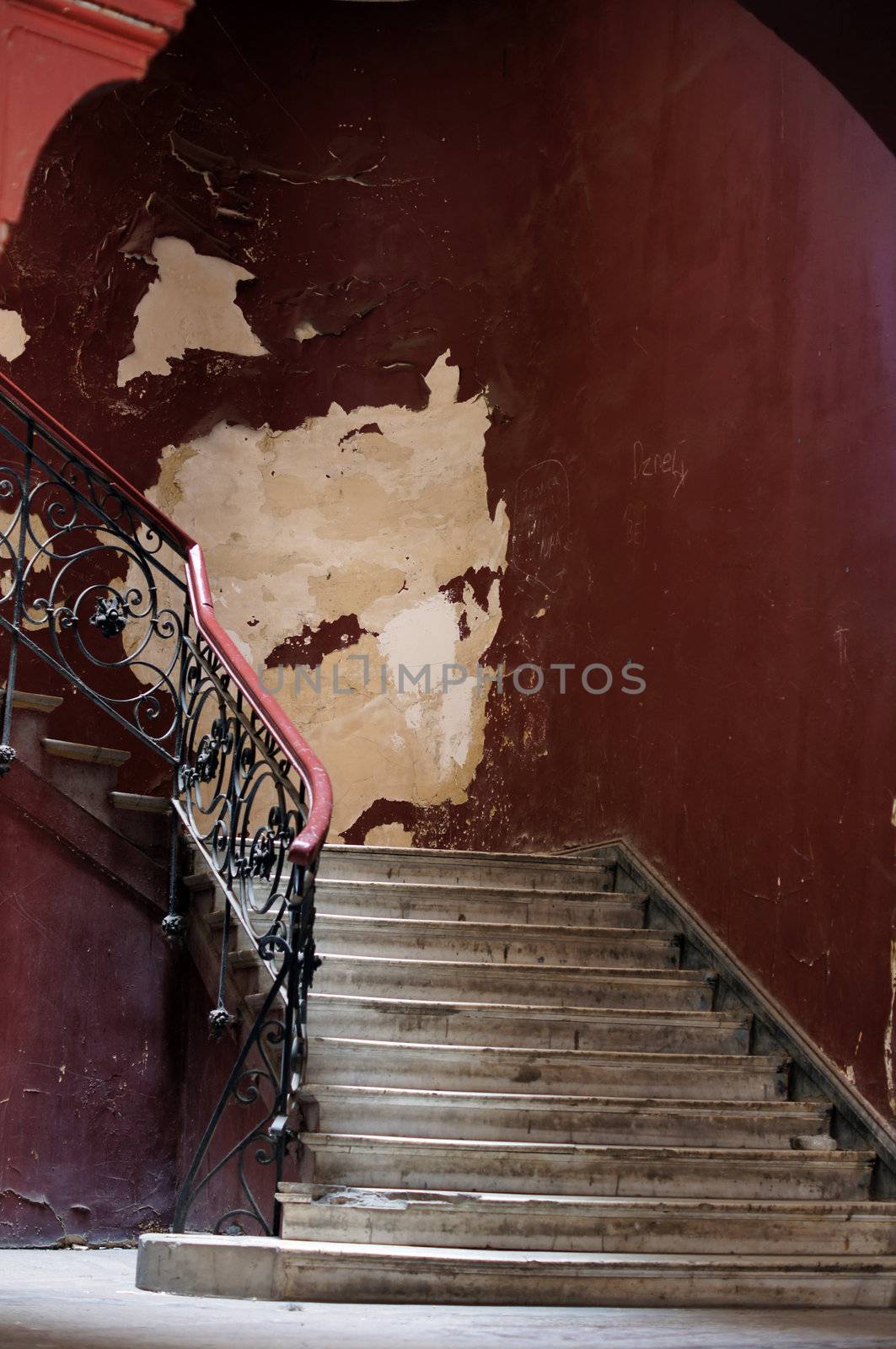 Old staircase in Tbilisi houses of 18-19 centuries, Republic of Georgia