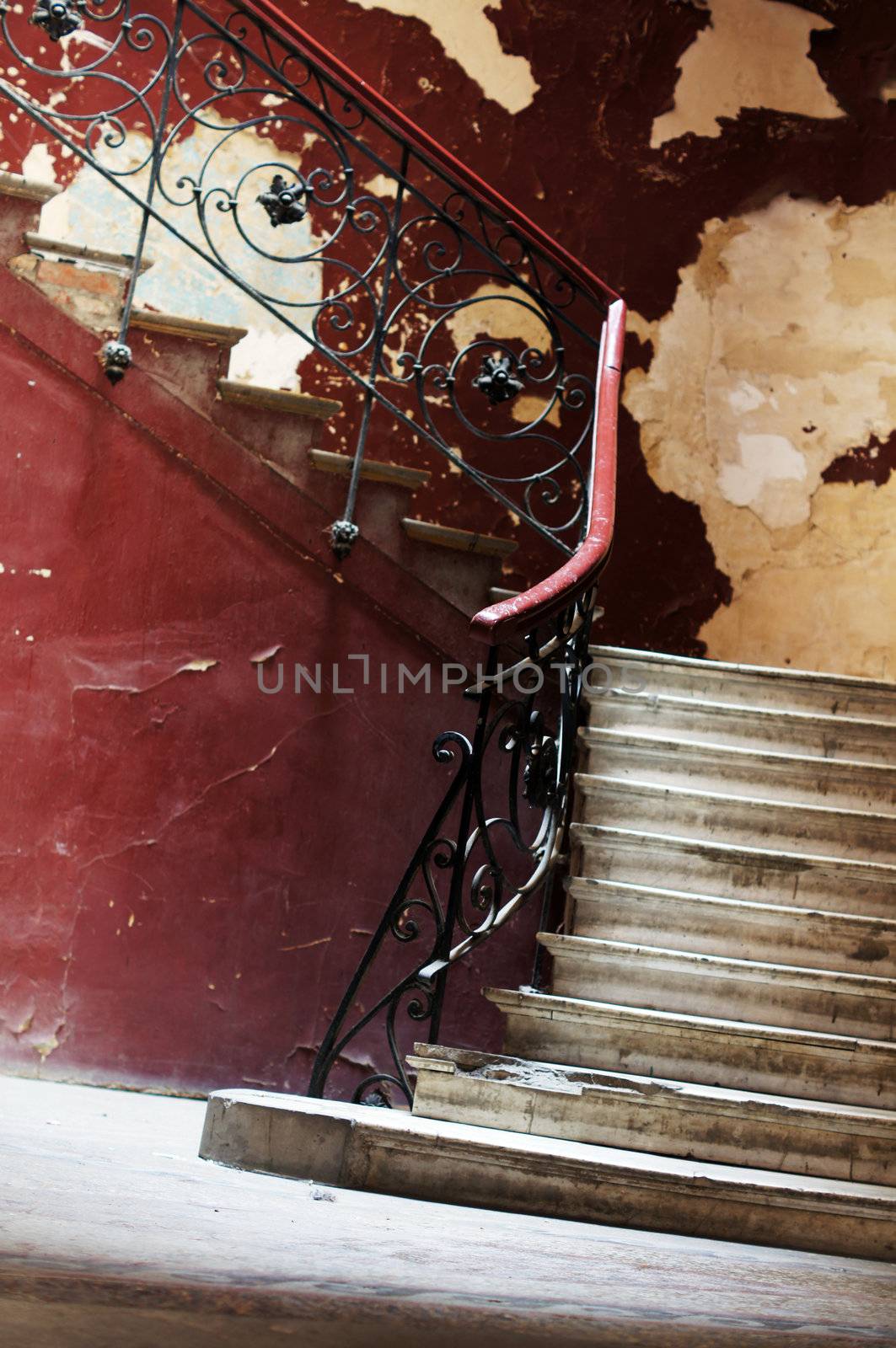 Old staircase in Tbilisi houses of 18-19 centuries, Republic of Georgia