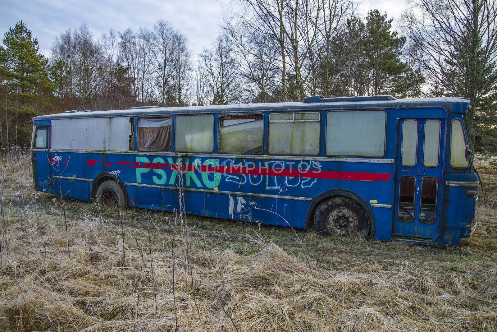 the pictures are shot in January 2013 and shows different car wreck on a scrapyard for cars somewhere in sweden