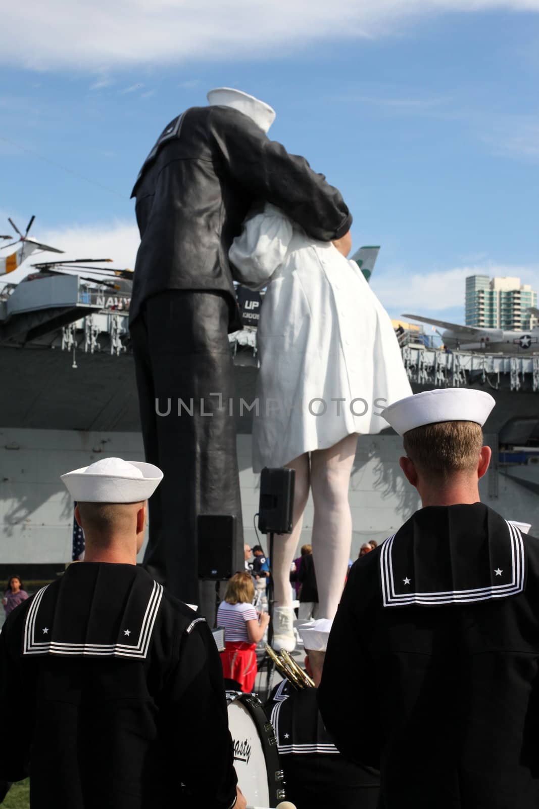 San Diego WWII Kiss Statue Ceremony by hlehnerer