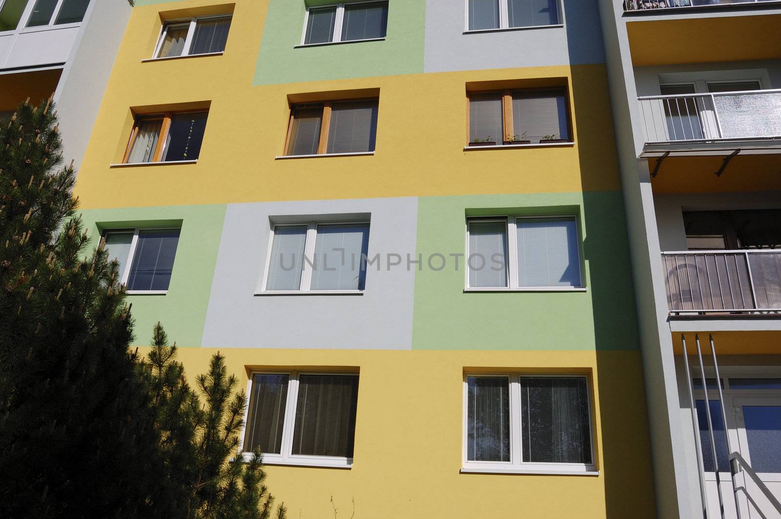 Apartment Building before and after reconstruction