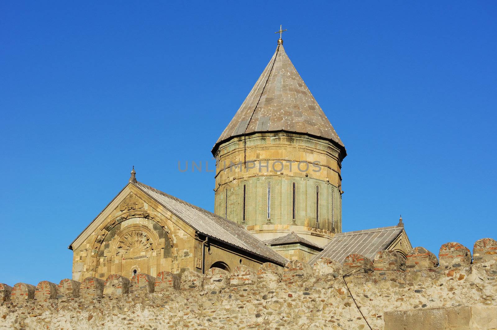 Georgia - Mtskheta - Sveticxoveli castle-cathedral, one of the symbols of Georgia