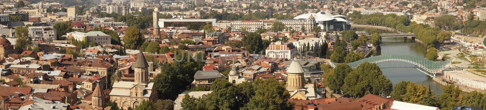Panoramic view of Old Tbilisi, Republic of Georgia by Elet