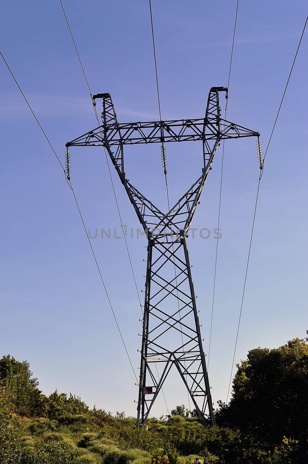 Lines with high voltage