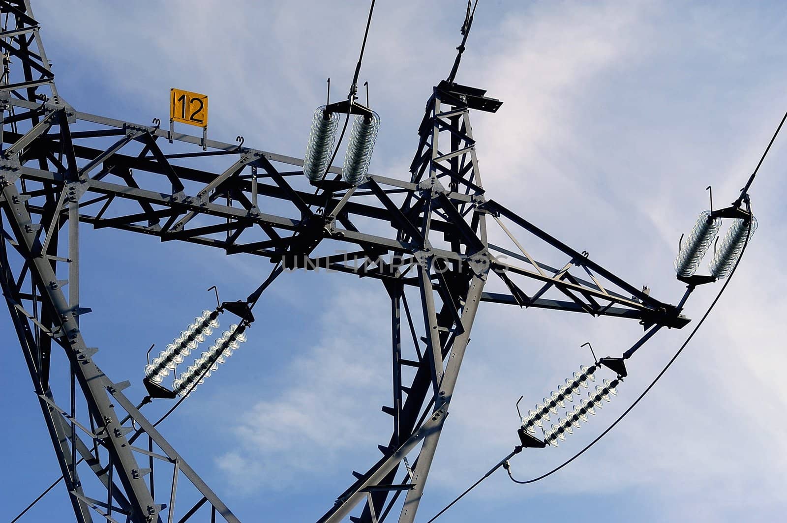 Lines with high voltage