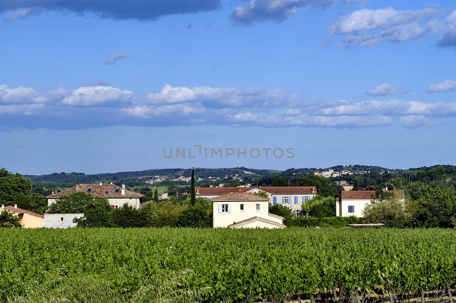 Sommieres village in the French department of Gard