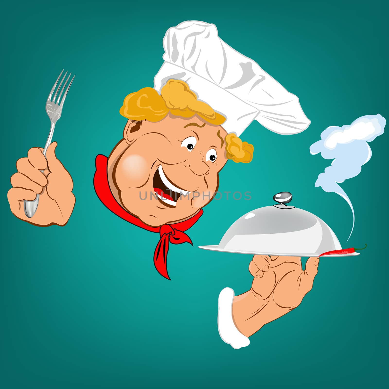 Funny Chef and best food for Gourmet by sergey150770SV