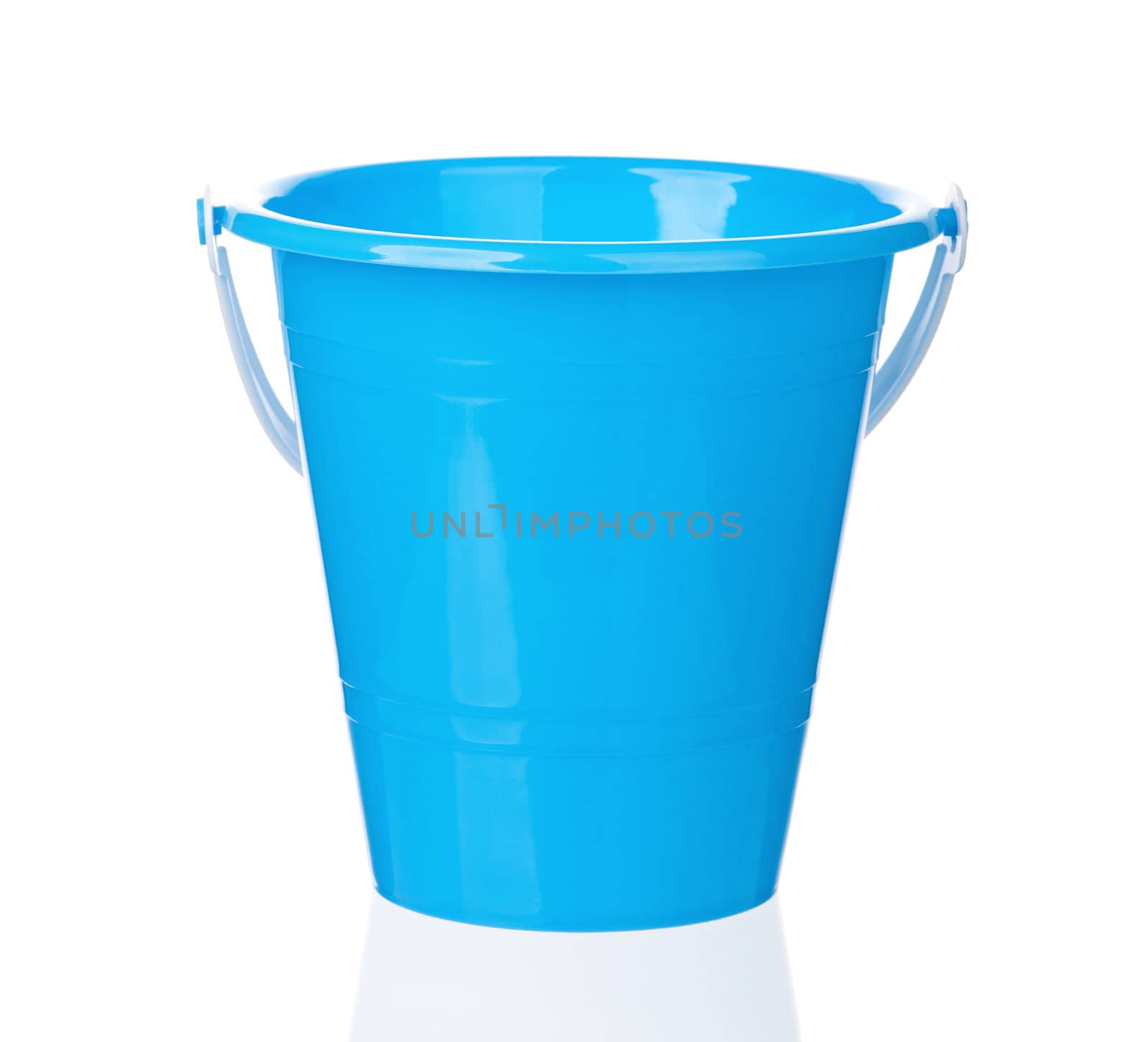 Toy small bucket isolated on white background