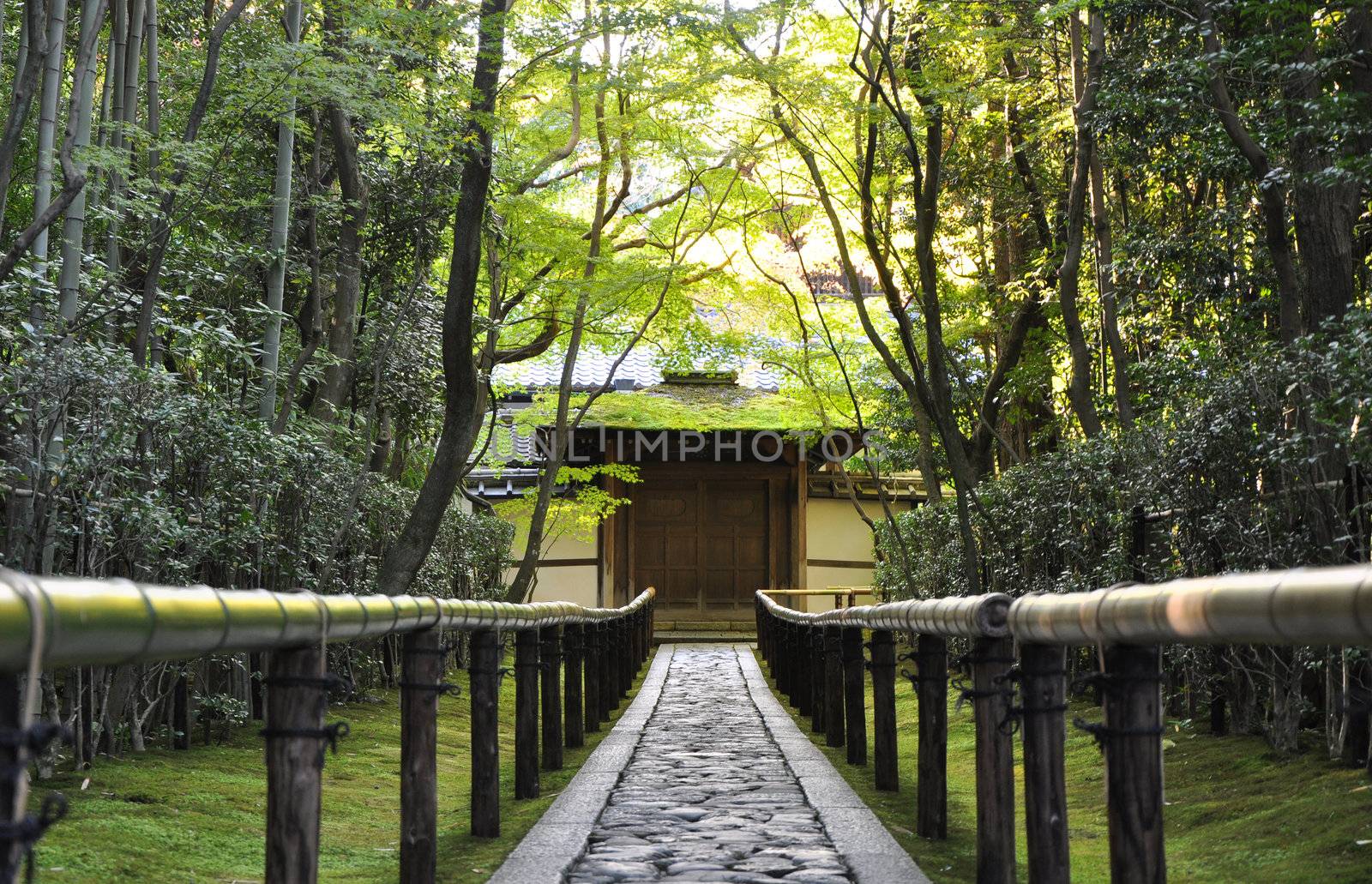 Approach road to the Koto-in temple, a sub-temple of Daitoku-ji -Kyoto, Japan