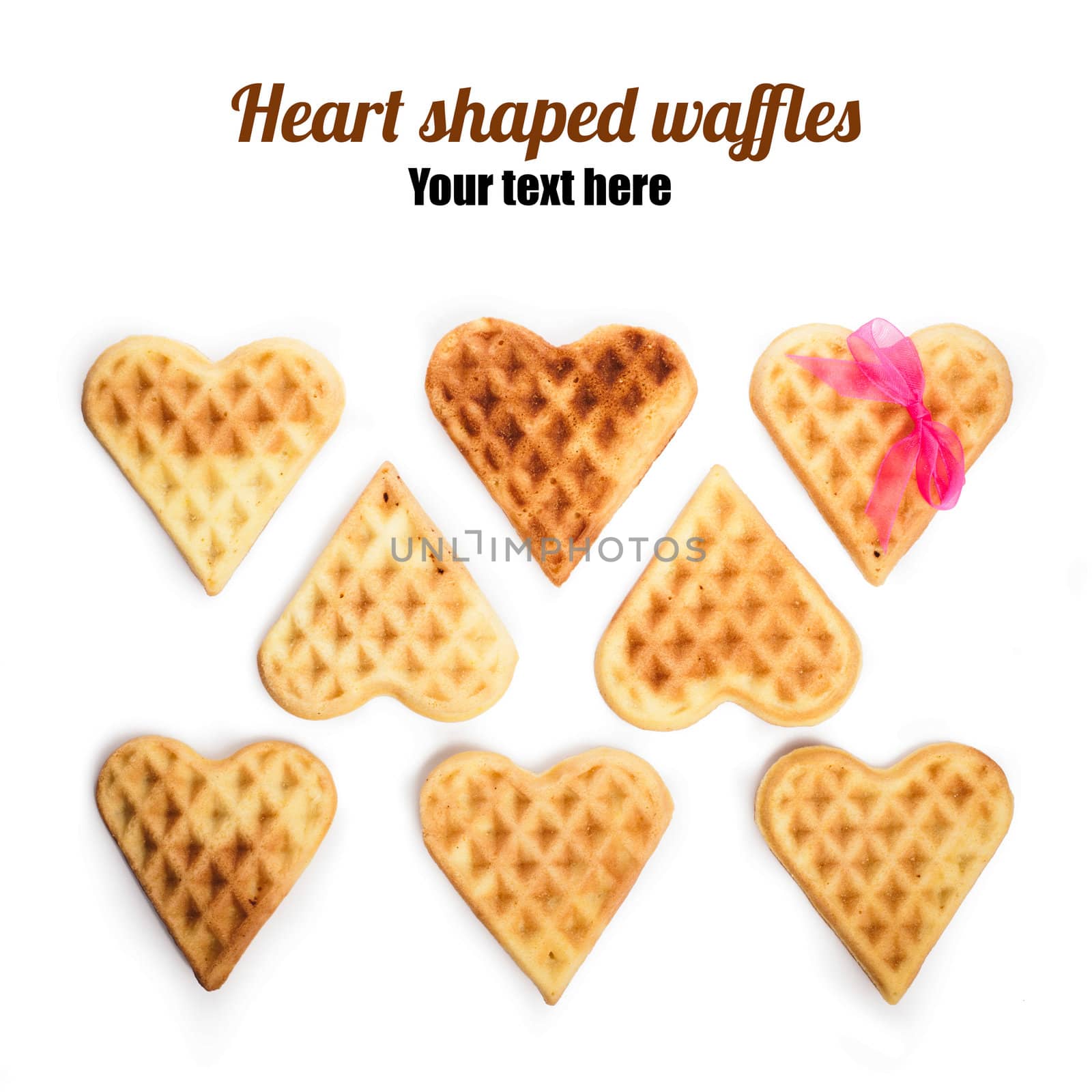 Eight heart shaped waffles by nvelichko