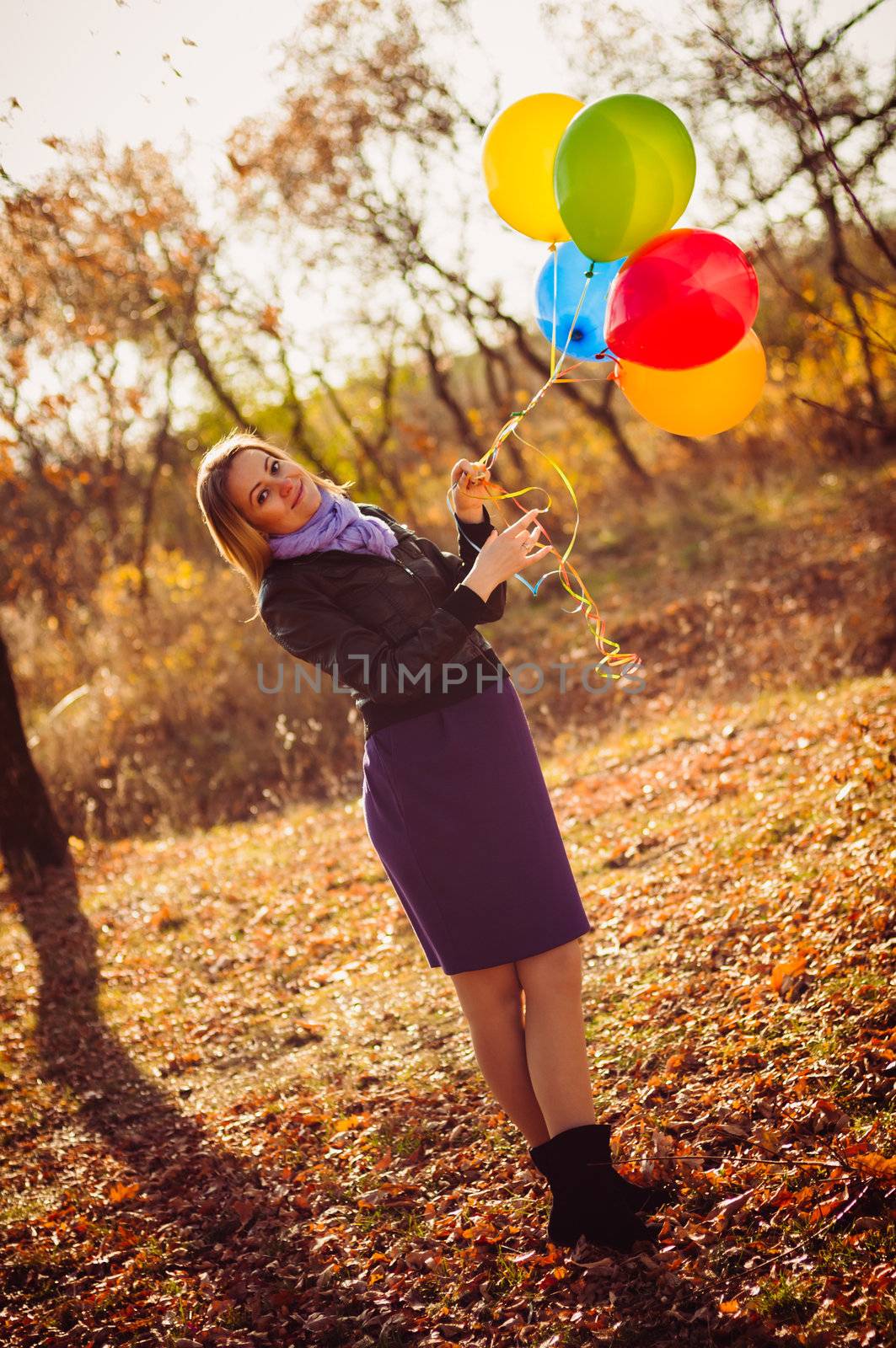 Girl with ballons by nvelichko