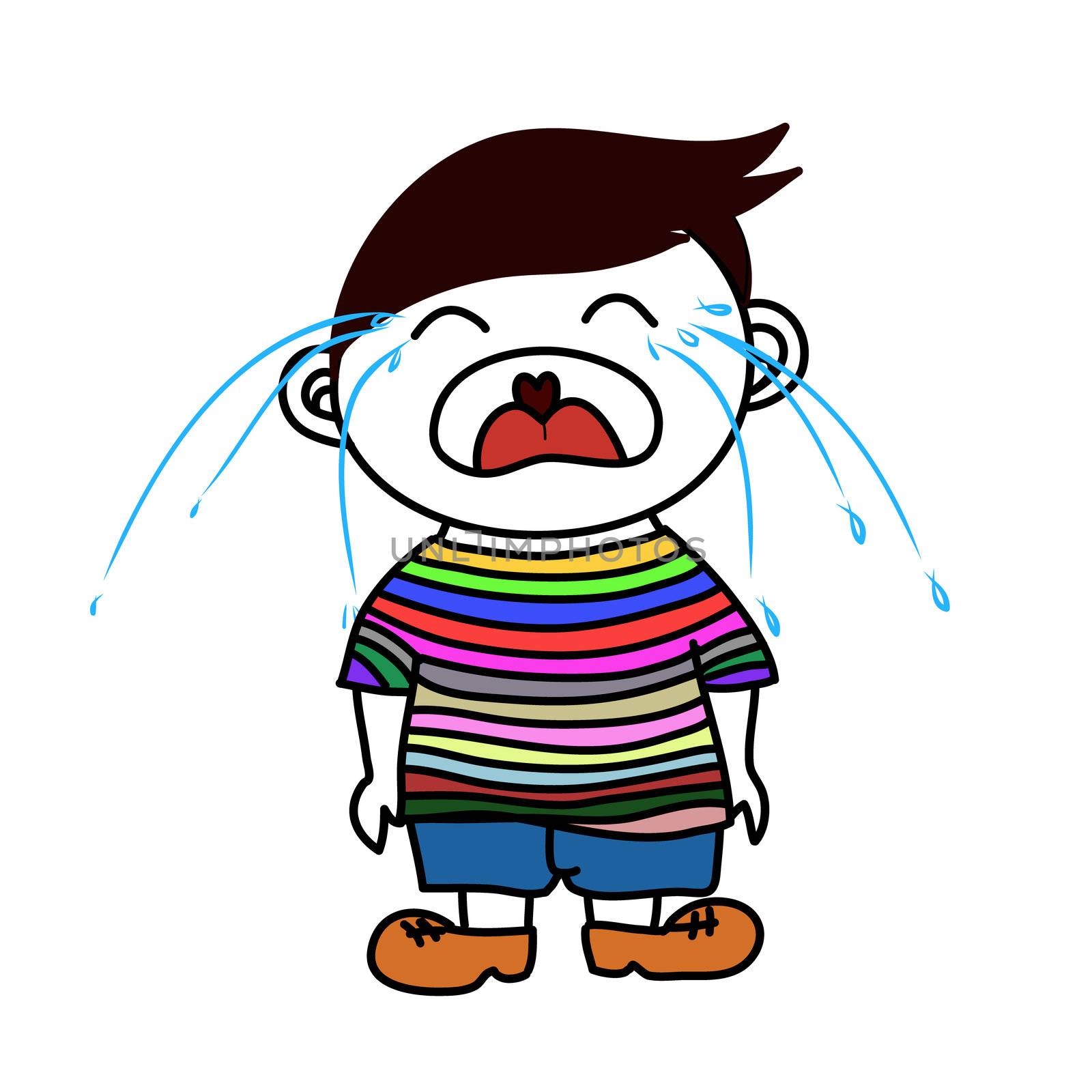 a boy crying by jukurae