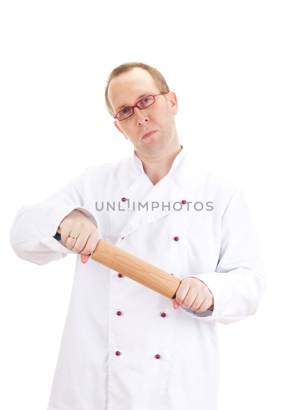 Chef with rolling pin