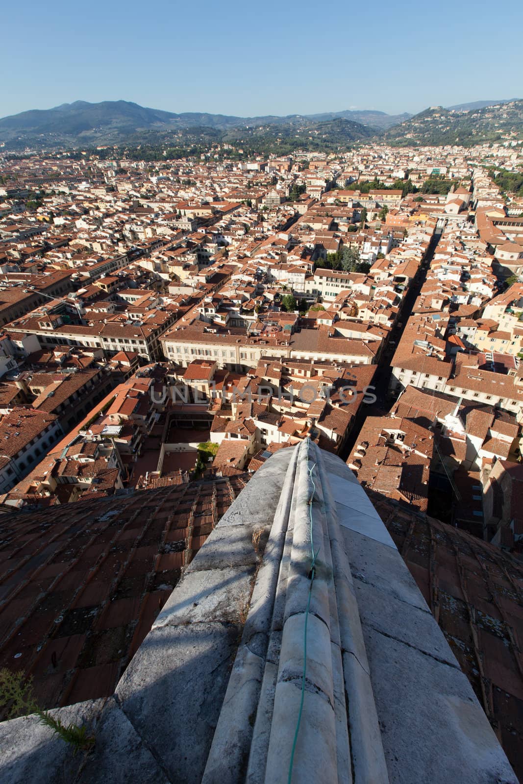 The view on Florence  from the dome Duomo