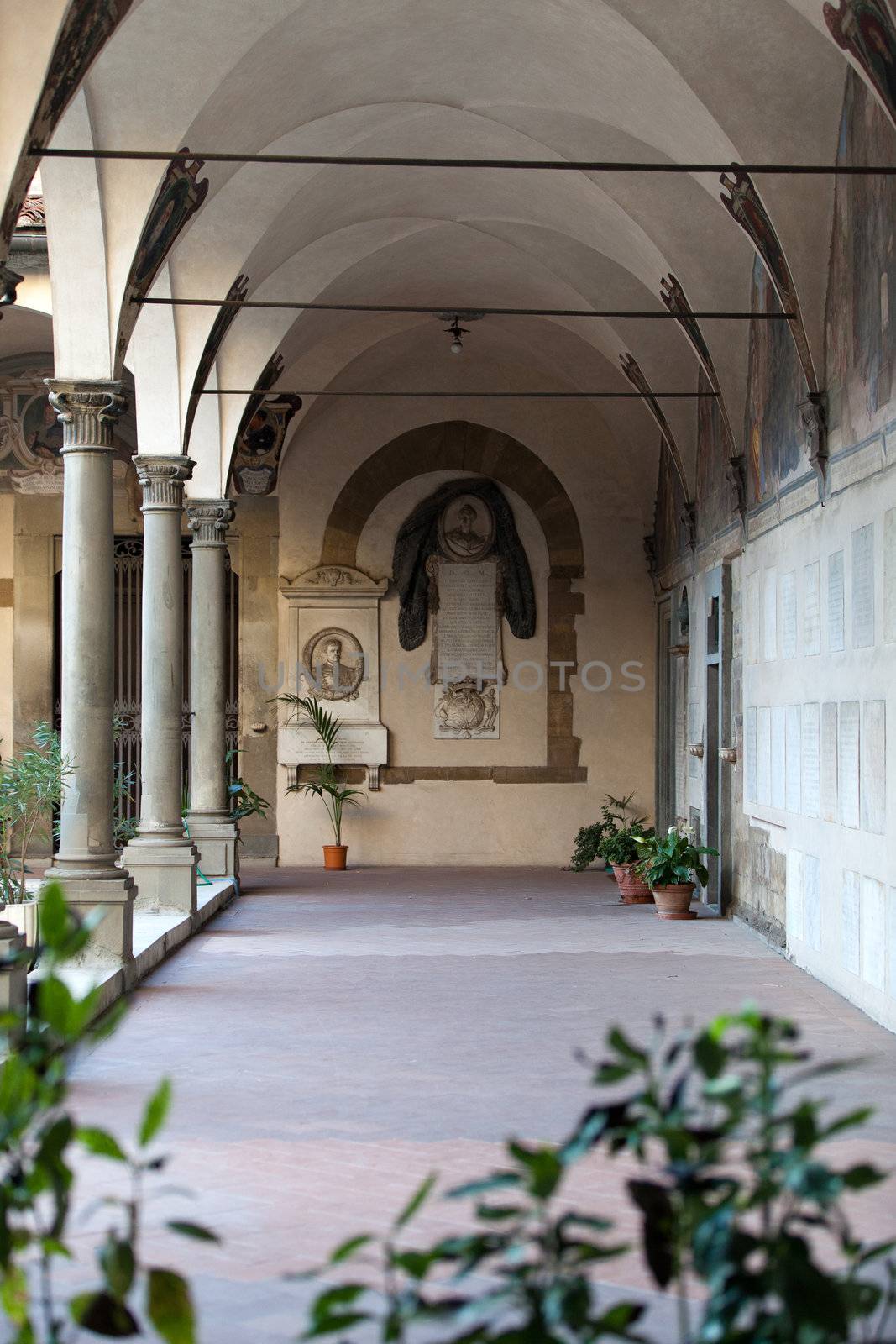 Basilica of Santissima Annunziata in Florence . Italy