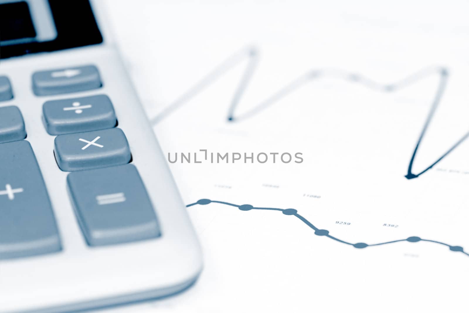 Calculator and business graph
