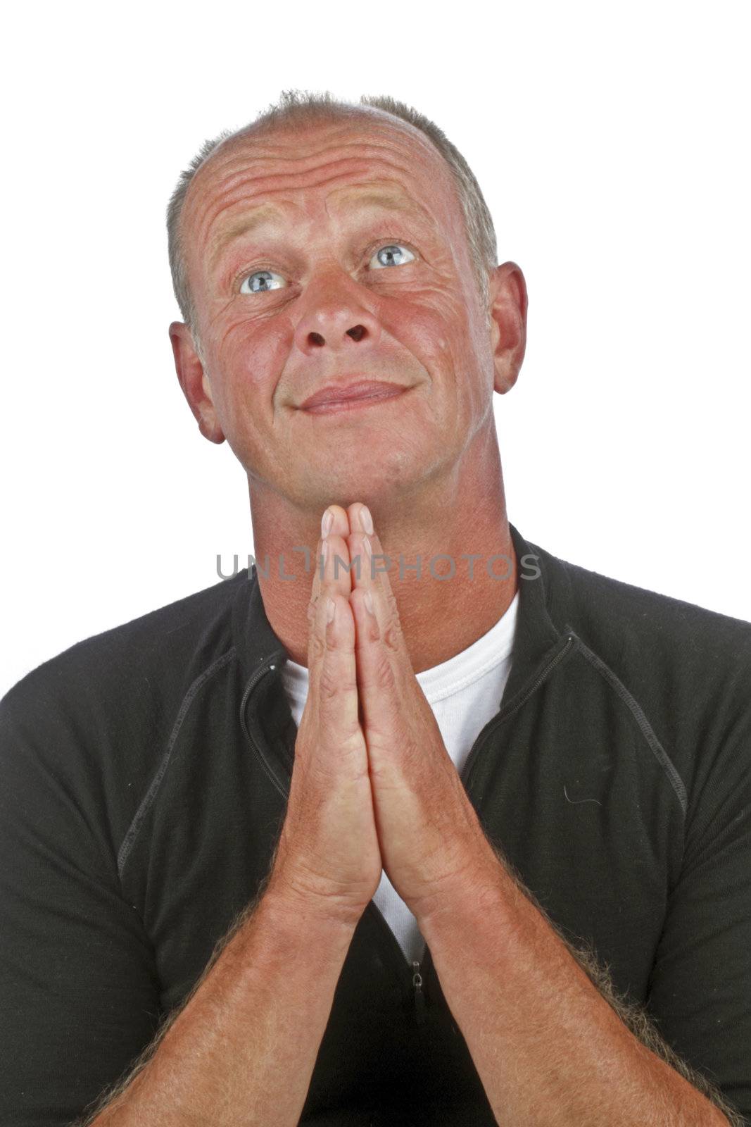 Praying religious man