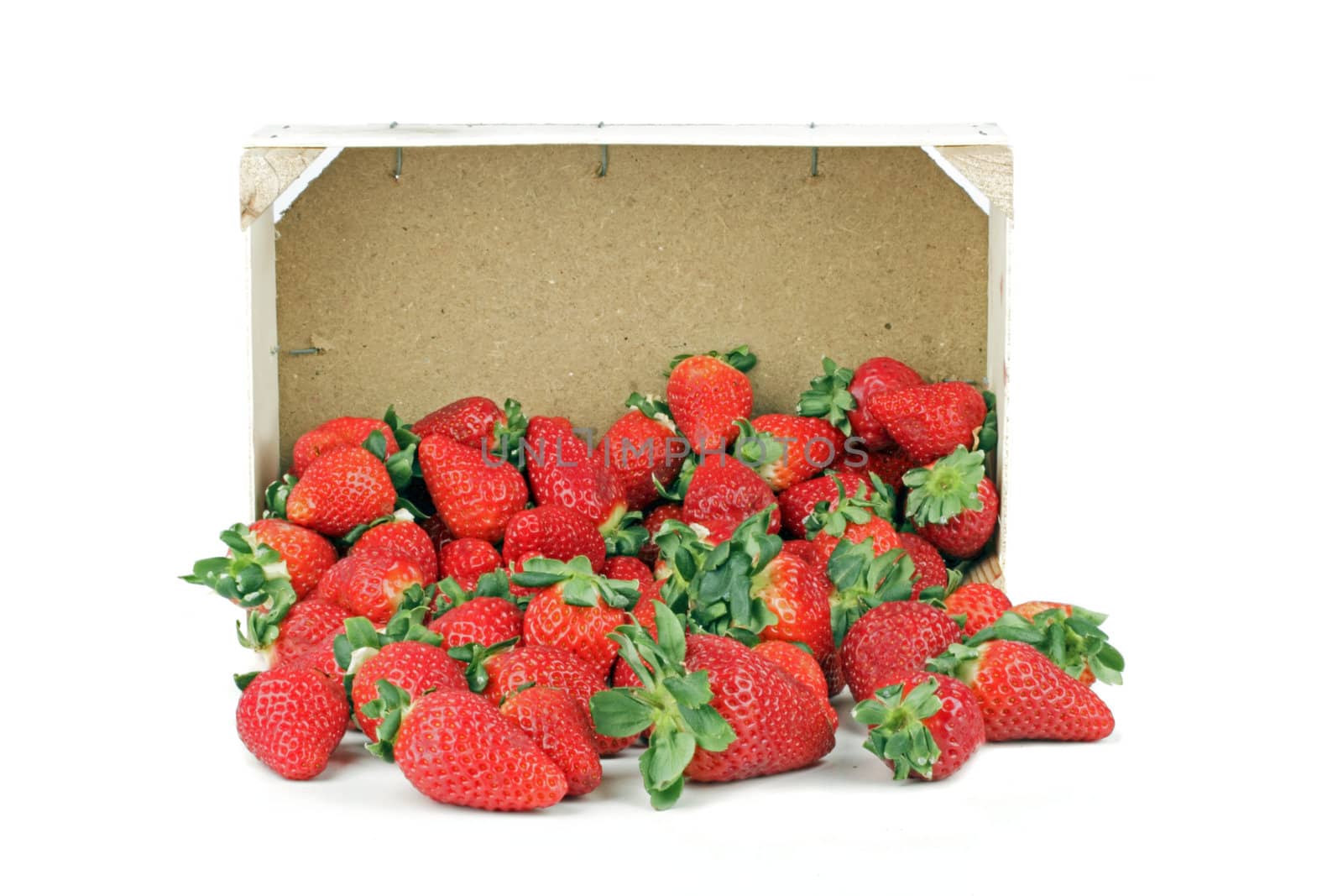 Box with strawberries