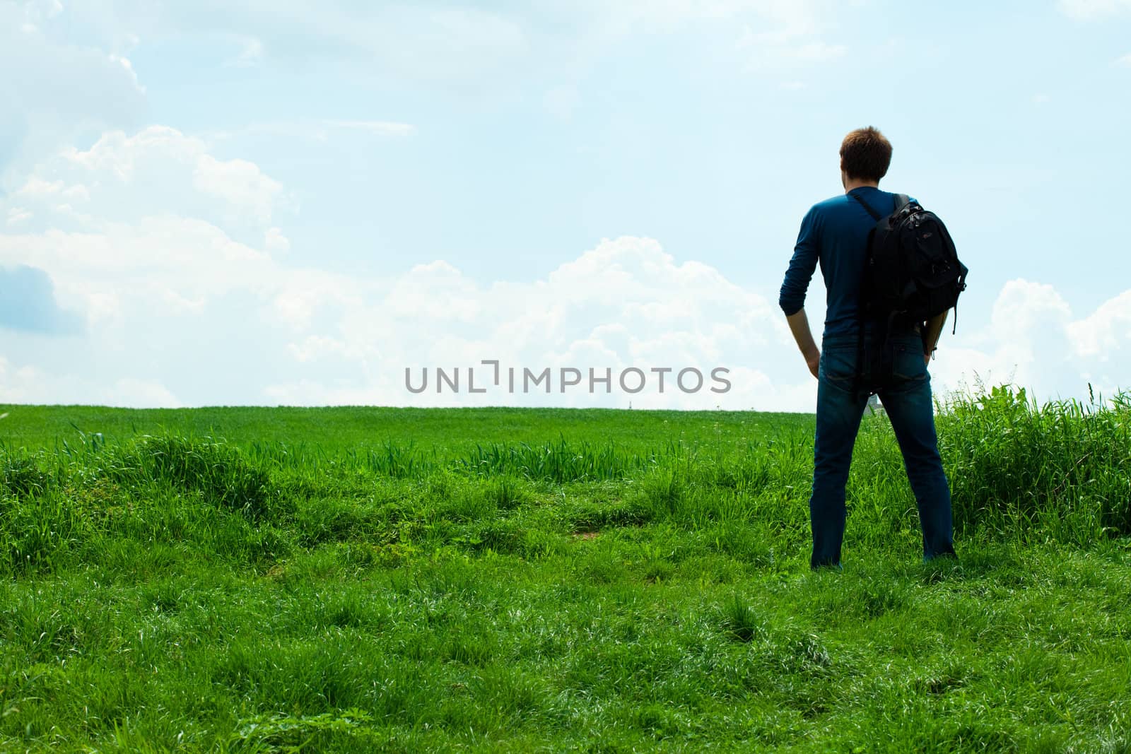 man in the field