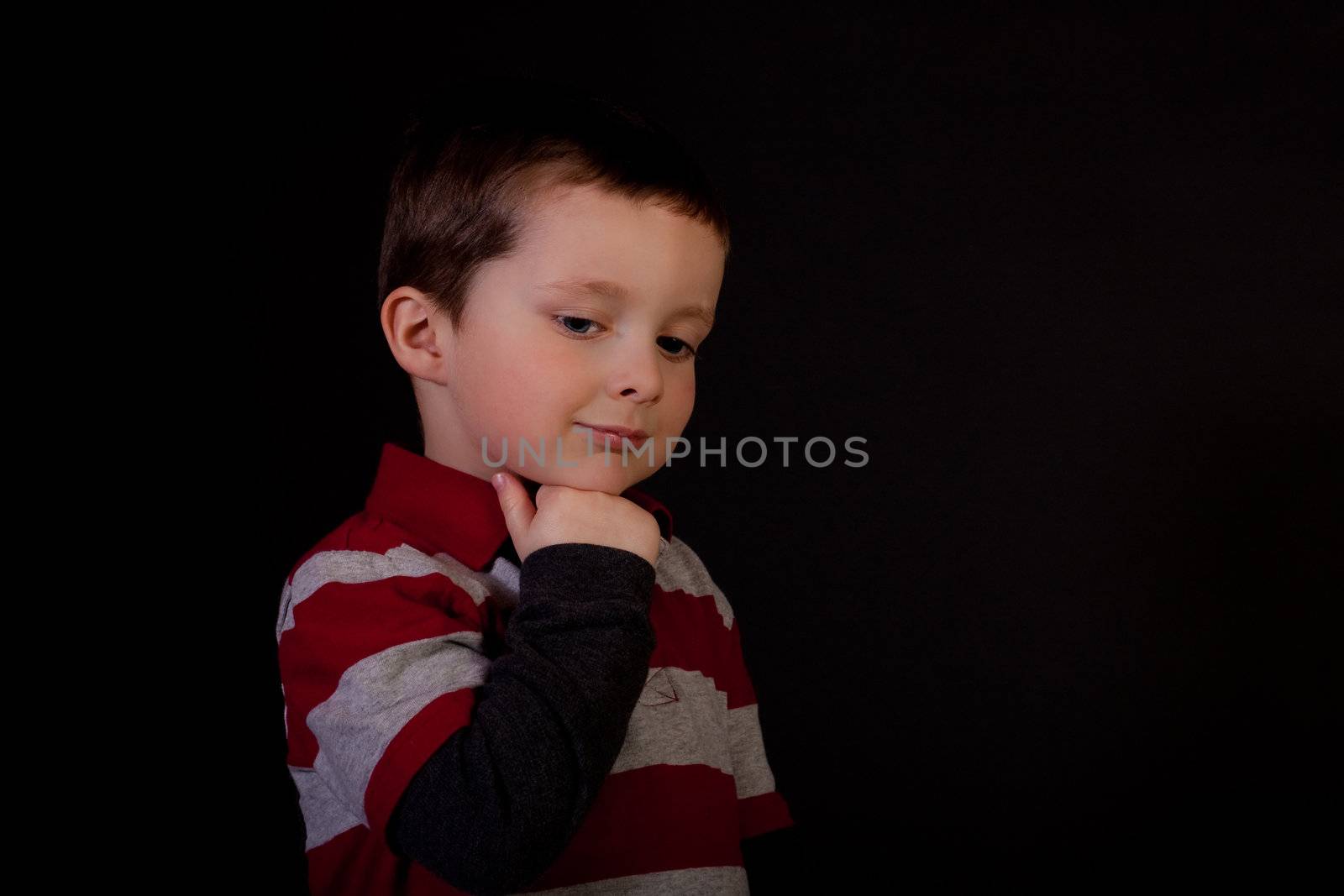 Thoughtful little boy by Talanis