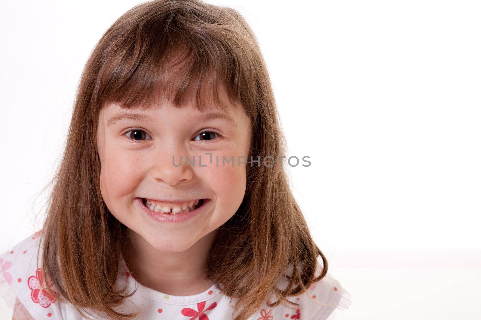 Little girl with a happy expression