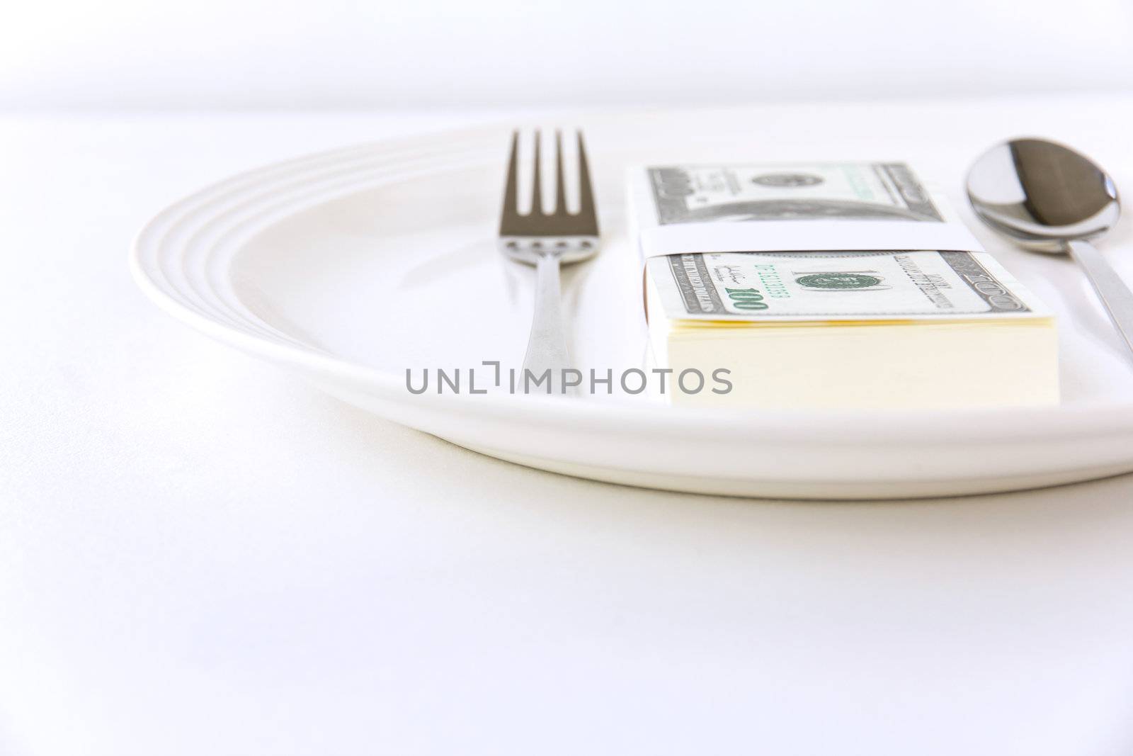 Concept image of food money