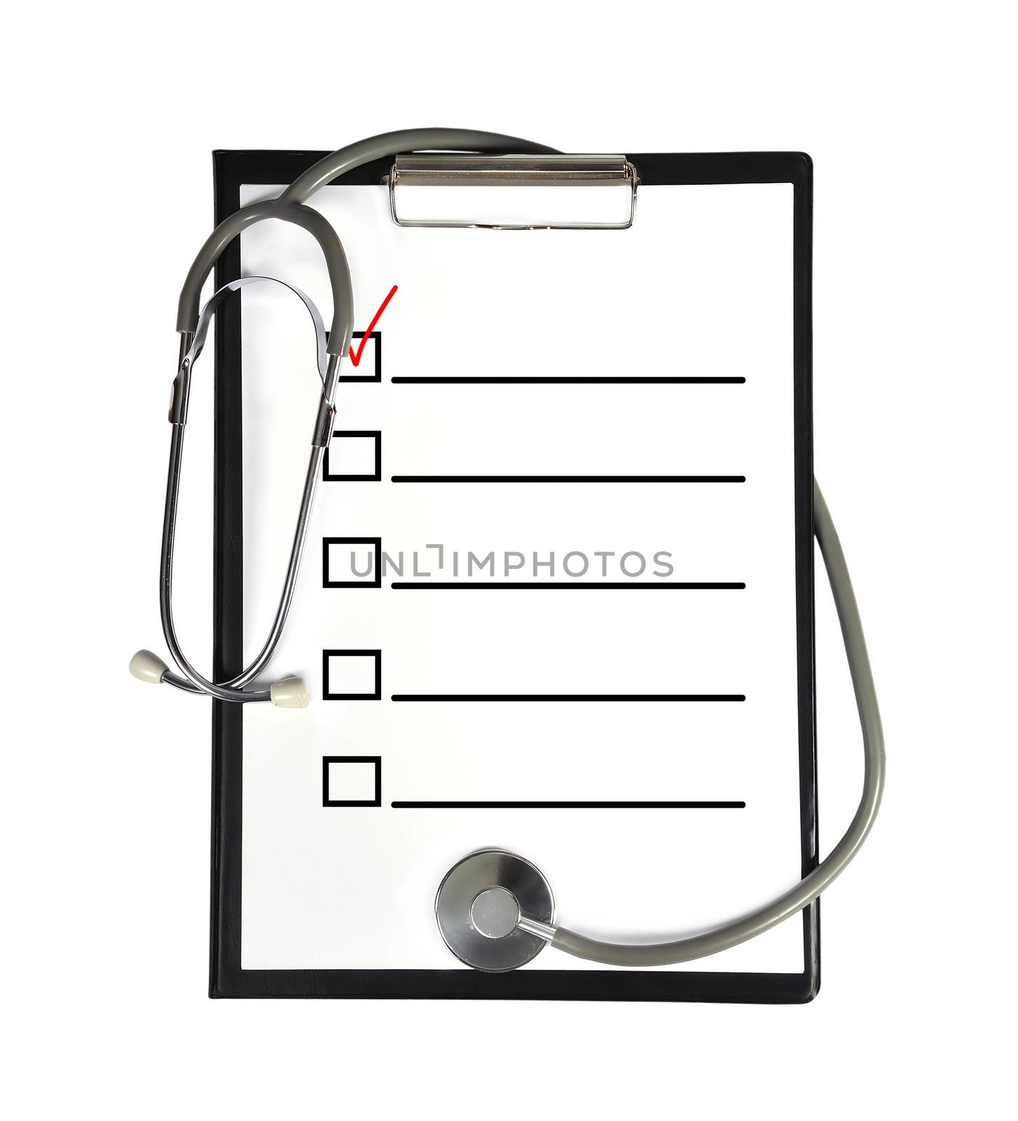 clipboard with stethoscope by vetkit