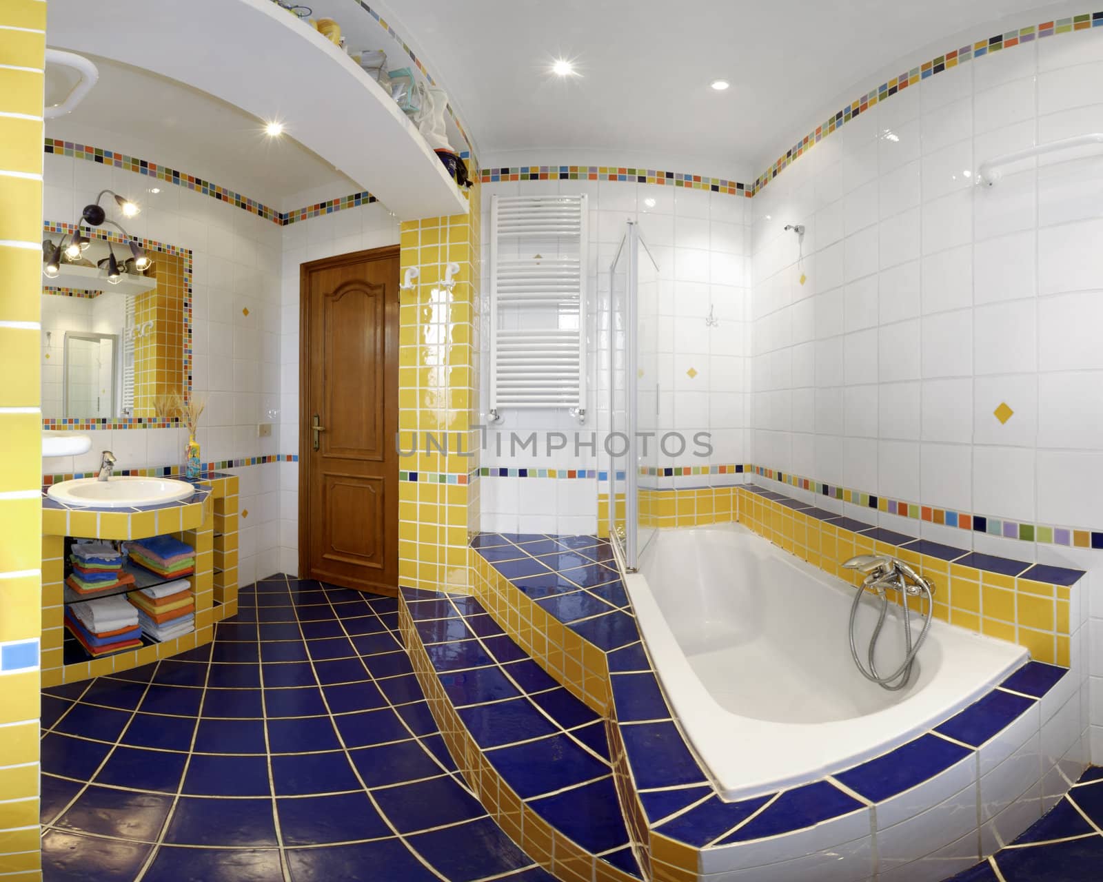 colorful bathroom by lillo