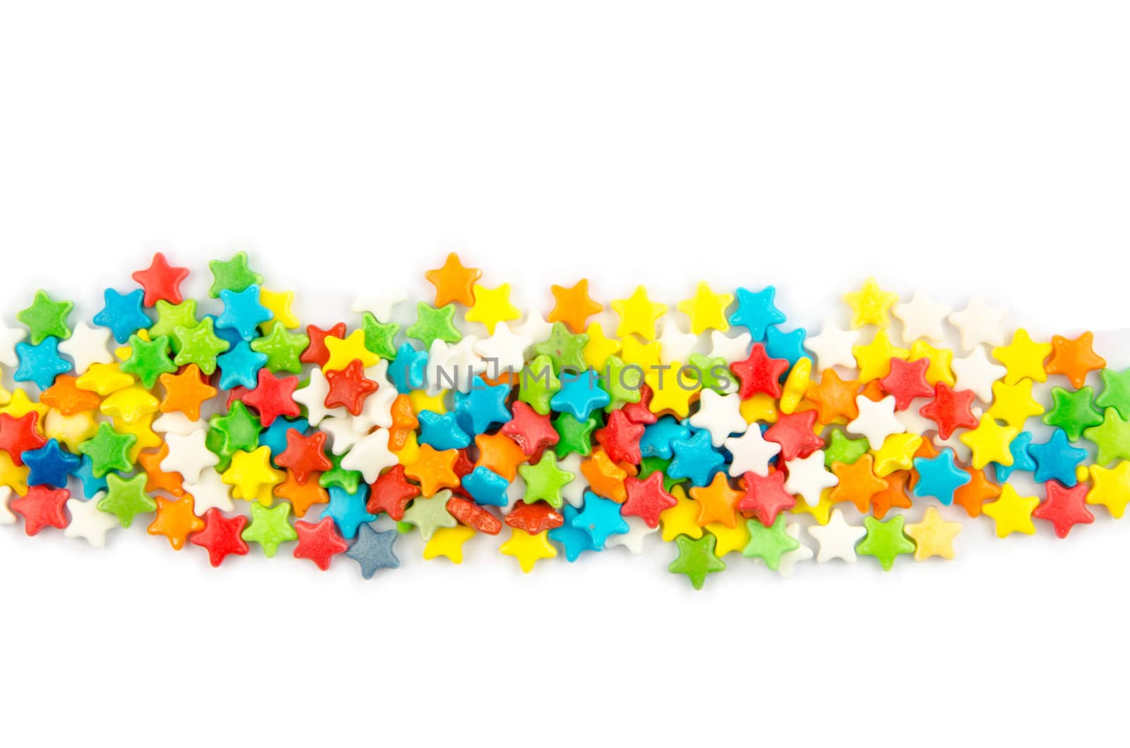 Multicolored stars isolated on a white background by velislava