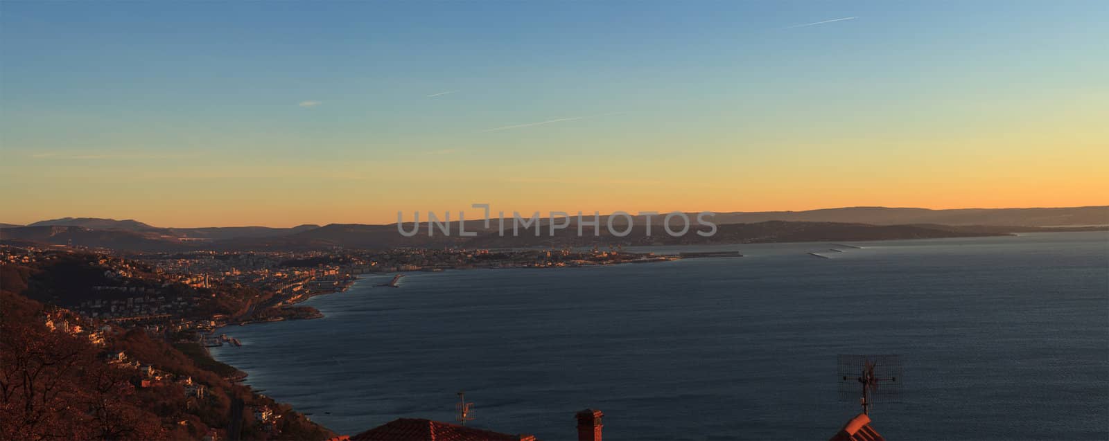 View of the Gulf of Trieste, Italy