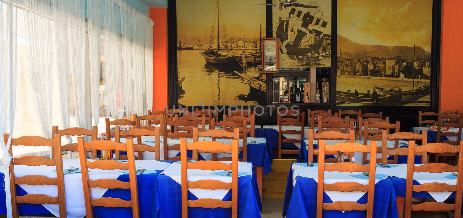 Photo of restaurant tables in Baska, Krk island - Croatia