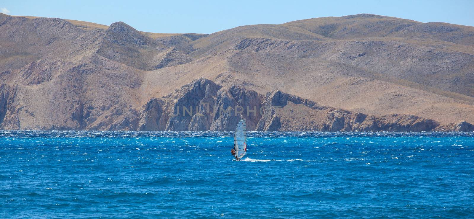 Windsurf, Baska sea, Krk island in Dalmatia - Croatia