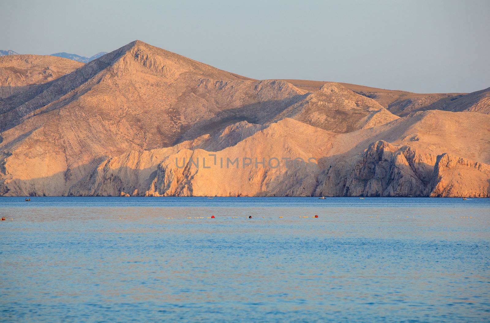View of Baska, Krk island in Dalmatia - Croatia