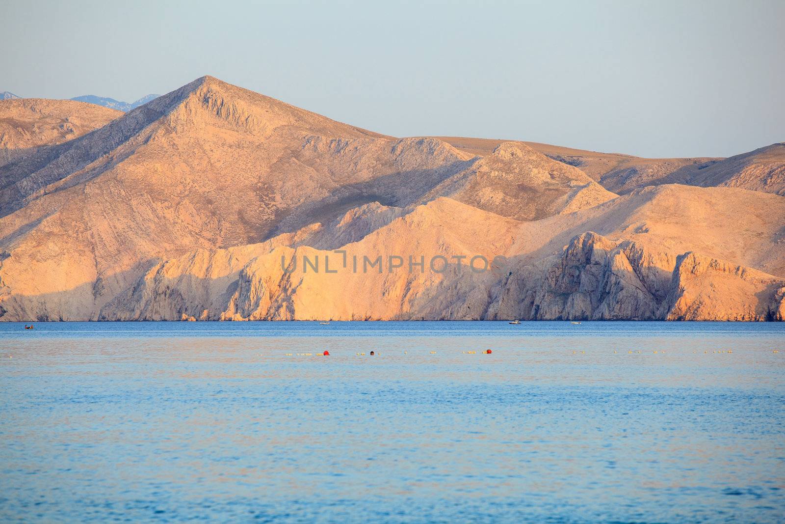 View of Baska, Krk island in Dalmatia - Croatia