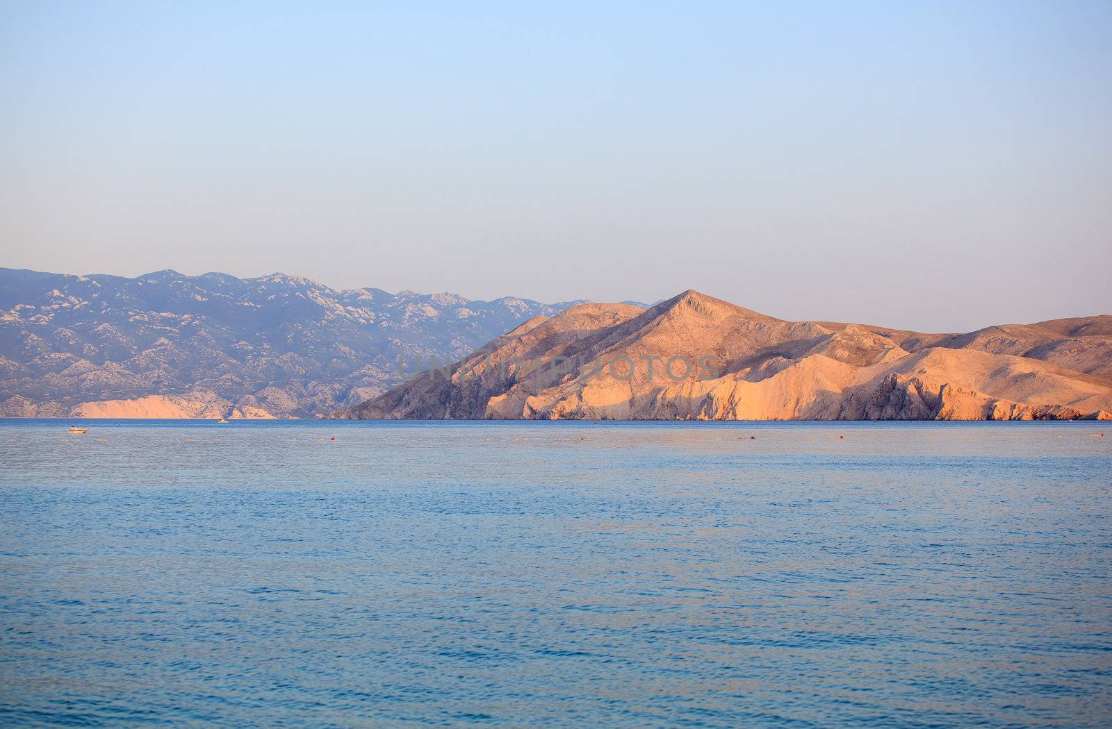 View of Baska, Krk island in Dalmatia - Croatia