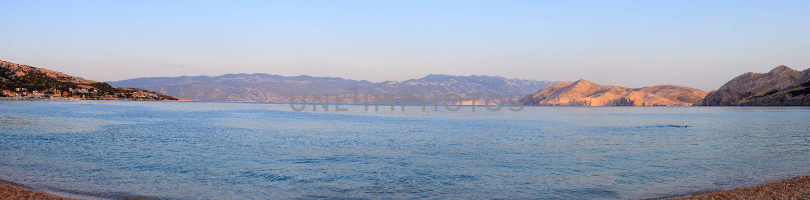 View of Baska, Krk island in Dalmatia - Croatia