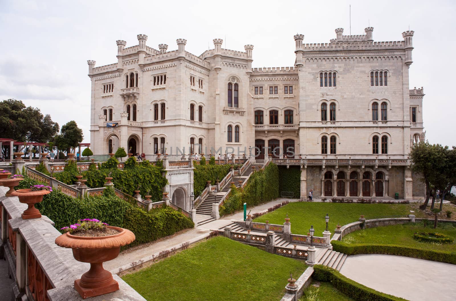 View of Miramare castle, Trieste - Italy