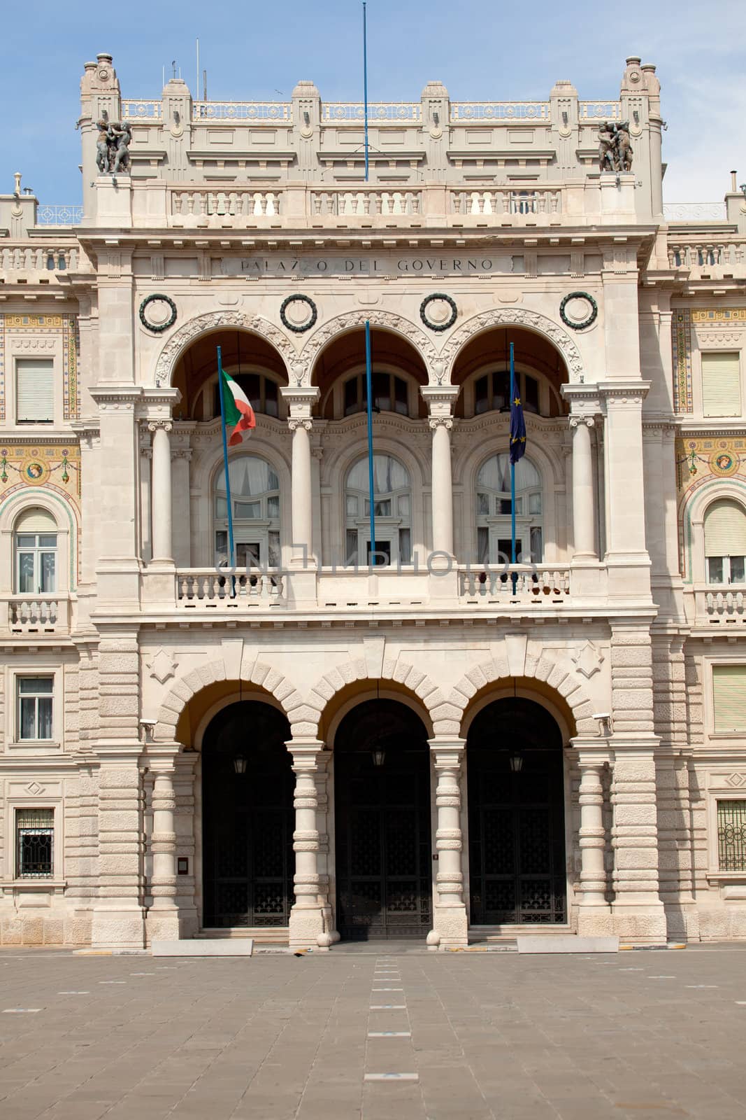 View of Government House in Trieste - Italy