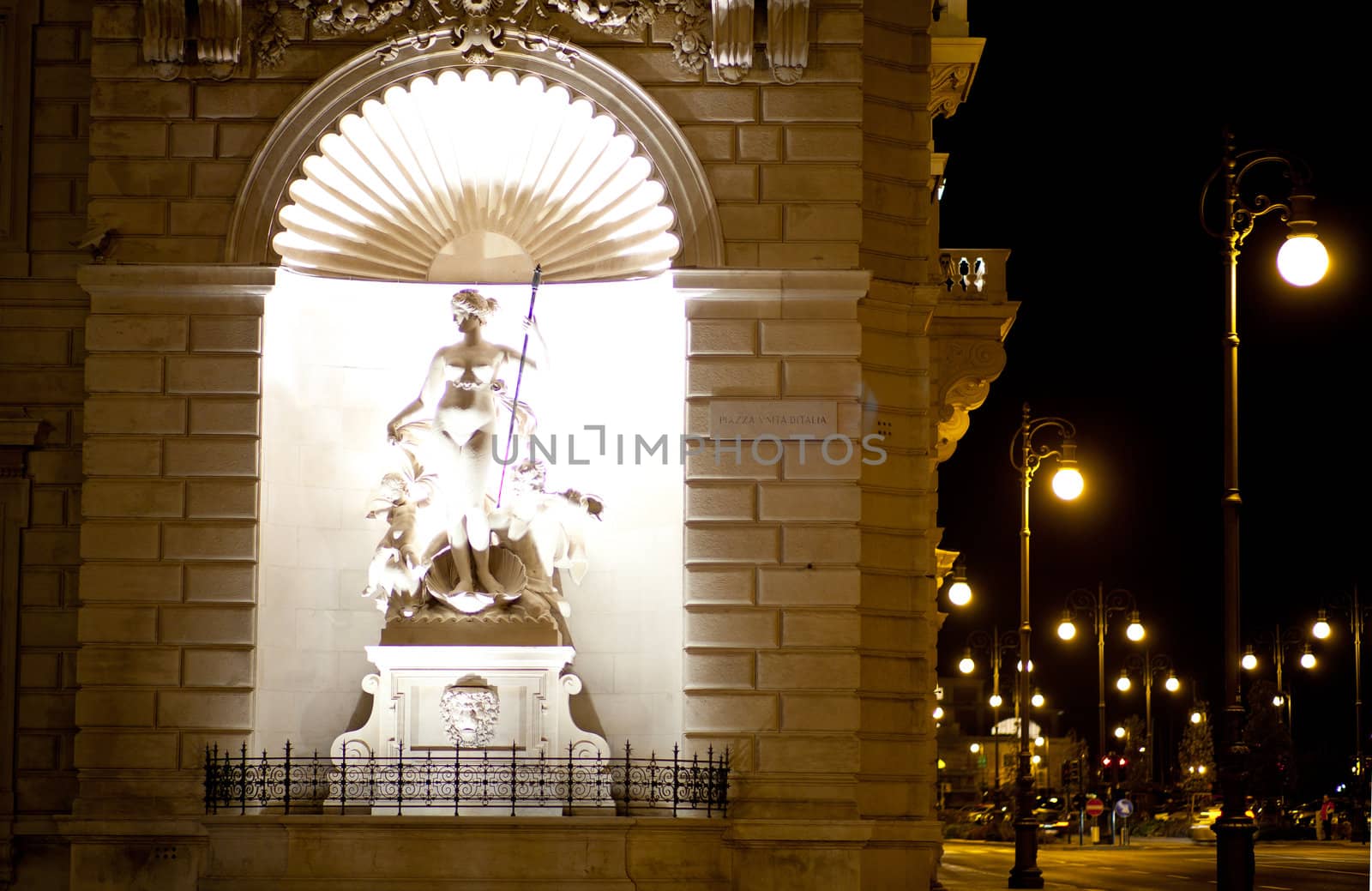 Venus statue inside a niche, Trieste - Italy