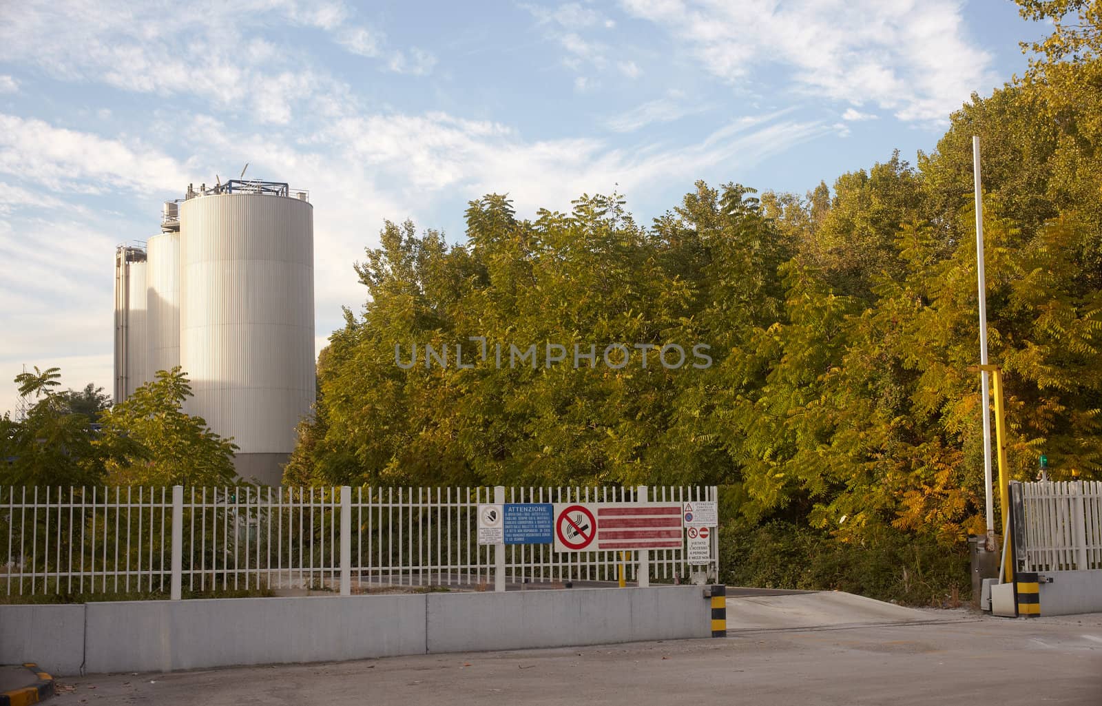 View of silus of Paper mill in Trieste