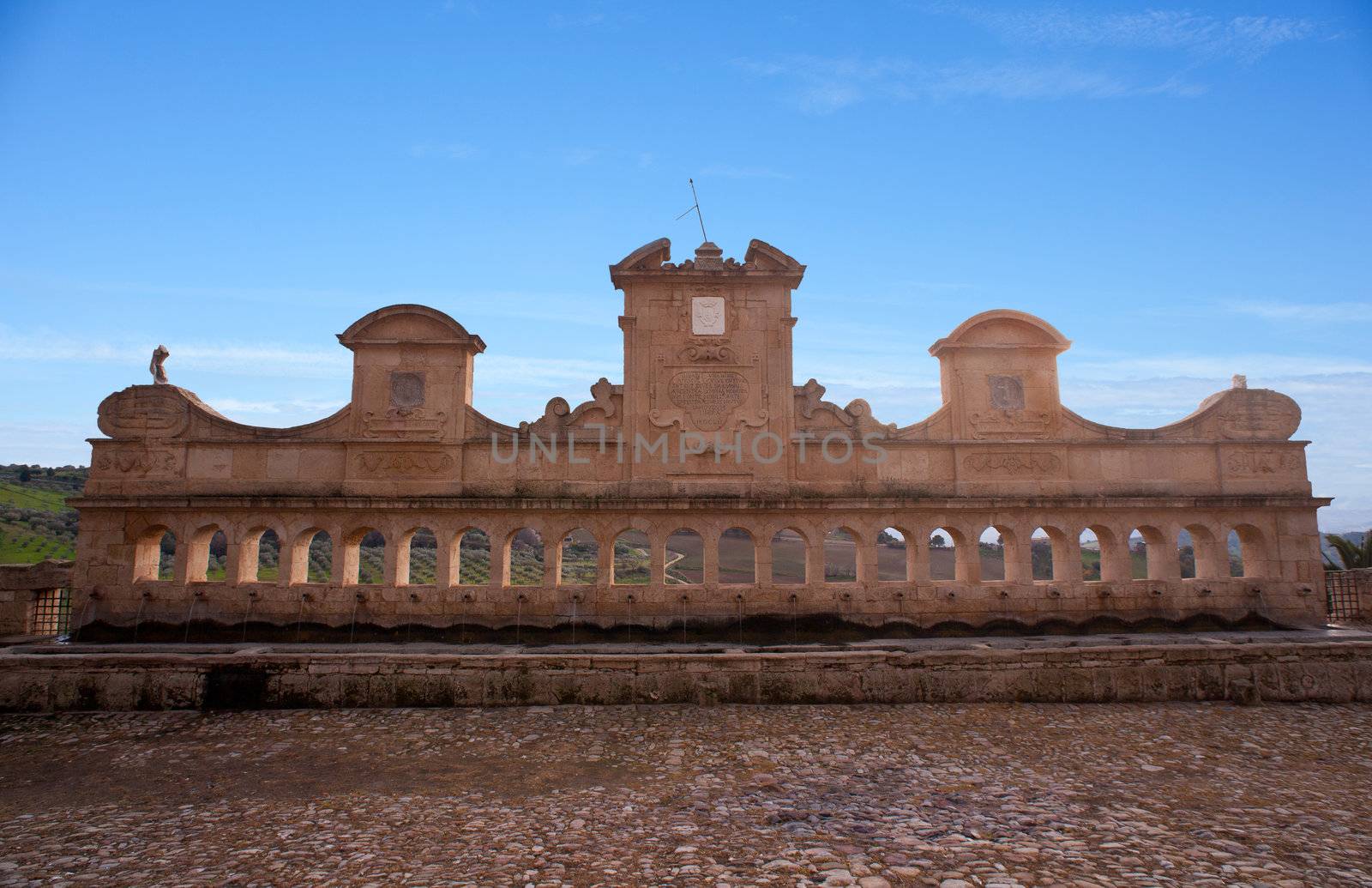 Granfonte, Baroque fountain in Leonforte, Sicily - Italy