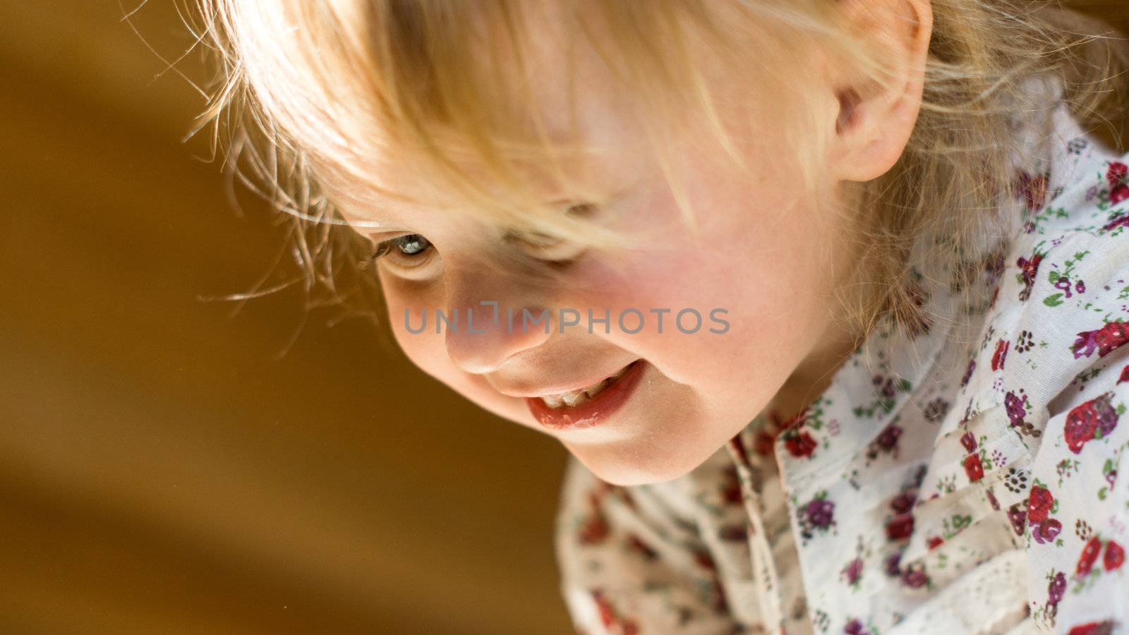 cute little girl smiling, close-up by natochka
