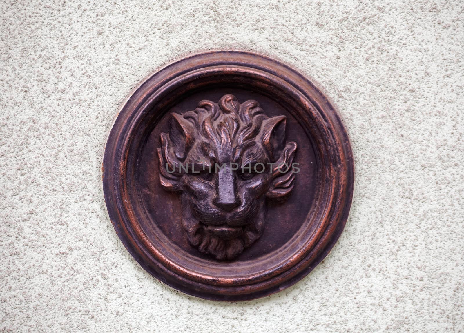 Lion sculpture, decoration for building