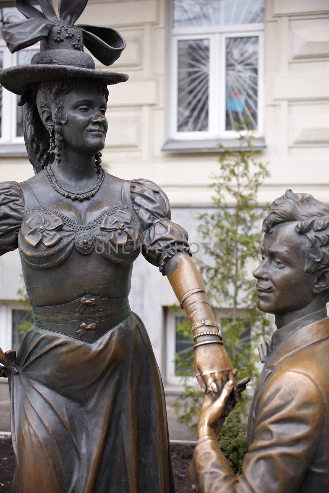 Sculpture of lovers in Kiev, Ukraine