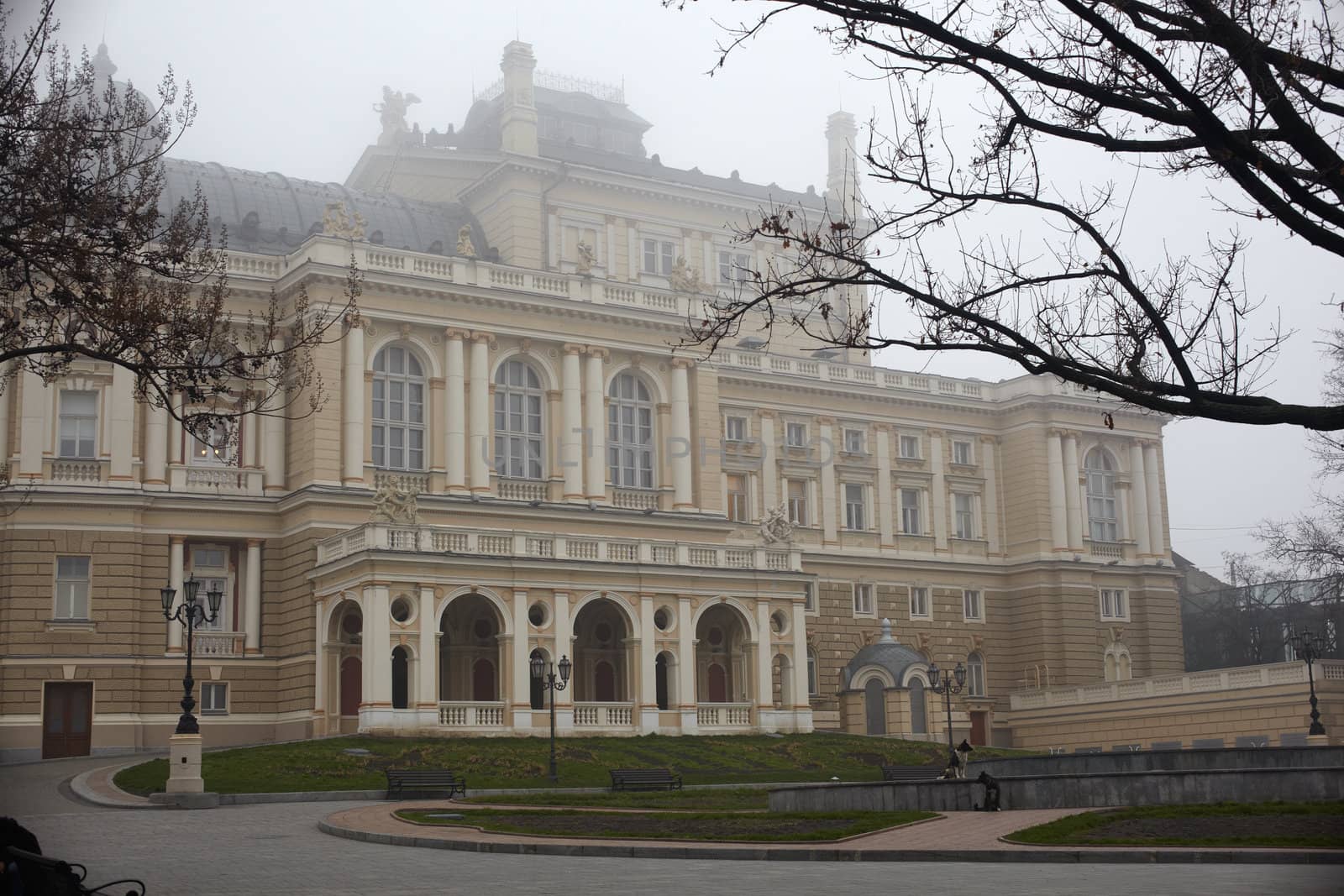 View of Opera and ballet house in Odessa, Ukraine